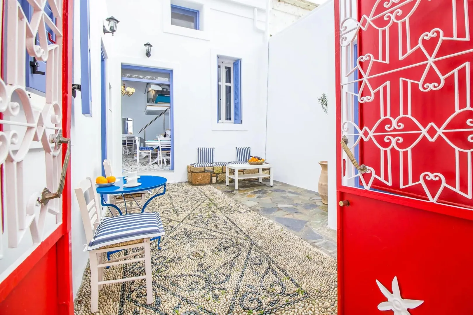 The Red door in Koskinou