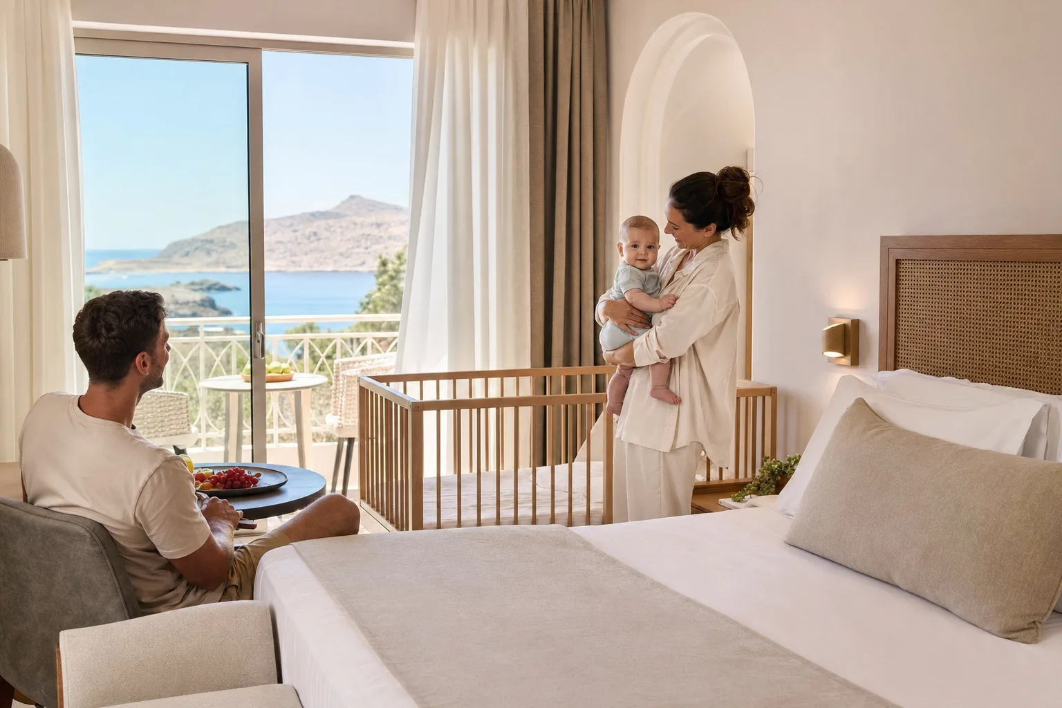 Family Hotels in Rhodes with Baby Cots